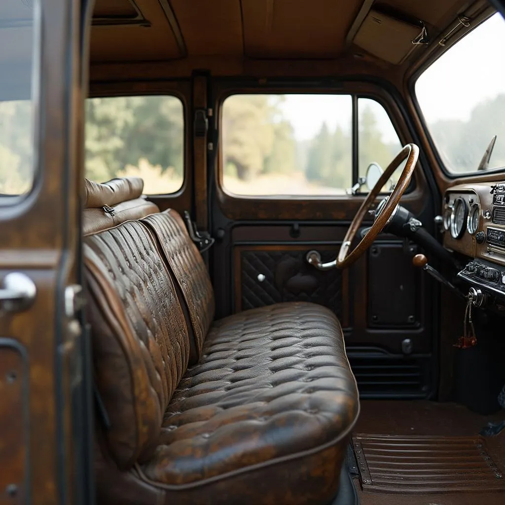 Detallado interior de SUV