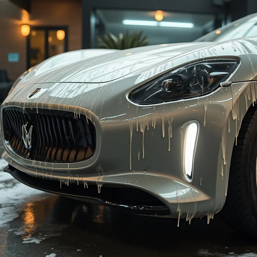 Lavado premium de automóvil de lujo